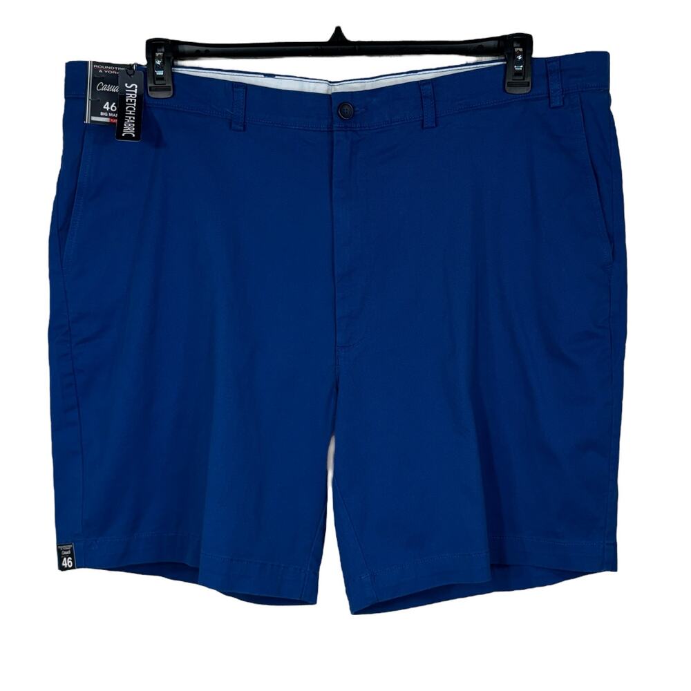 Roundtree & Yorke SZ 46 Casual Shorts Classic Fit Flat Front 9" Inseam Zip-Fly